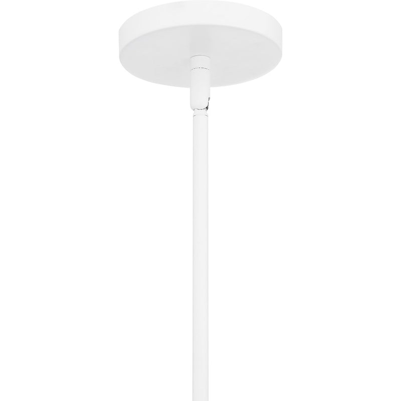 Quoizel Piper 4 Light Pendant, Matte White/Metal