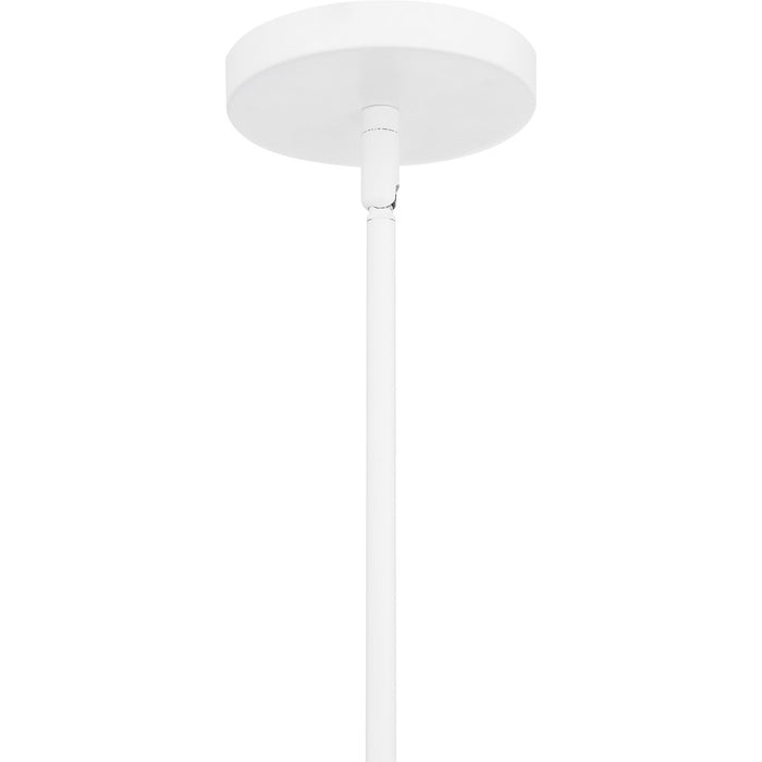 Quoizel Piper 4 Light Pendant, Matte White/Metal