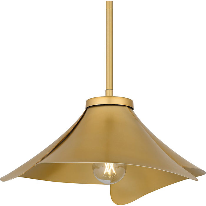 Quoizel Wisp 1 Light Pendant, Light Gold/Metal