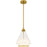 Quoizel Haze 1Light Mini Pendant, Brushed Gold/Clear Ombre Glass - QP6750BRG