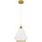 Quoizel Haze 1Light Mini Pendant, Brushed Gold/Clear Ombre Glass