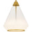 Quoizel Haze 1Light Mini Pendant, Brushed Gold/Clear Ombre Glass