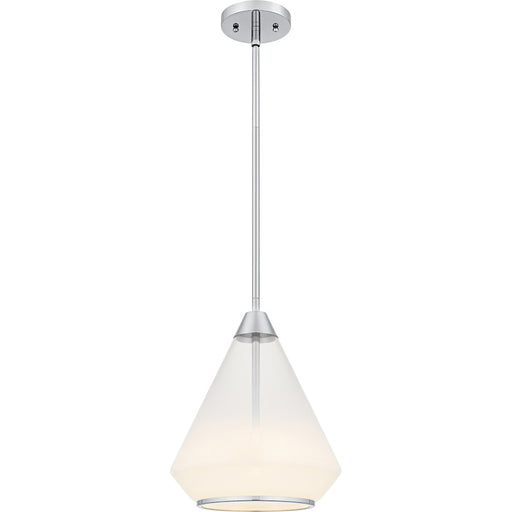 Quoizel Haze 1Light Mini Pendant, Polished Chrome/Clear Ombre Glass - QP6750C