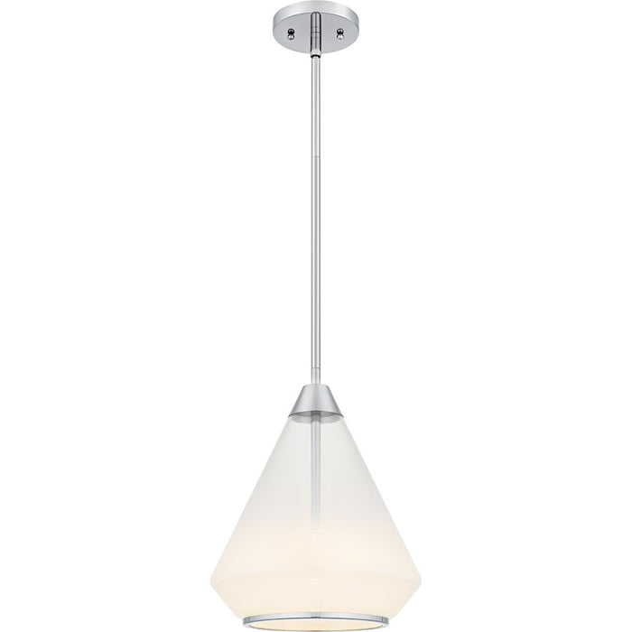 Quoizel Haze 1Light Mini Pendant, Polished Chrome/Clear Ombre Glass - QP6750C