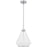 Quoizel Haze 1Light Mini Pendant, Polished Chrome/Clear Ombre Glass