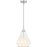 Quoizel Haze 1Light Mini Pendant, Polished Chrome/Clear Ombre Glass