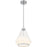 Quoizel Haze 1Light Mini Pendant, Polished Chrome/Clear Ombre Glass
