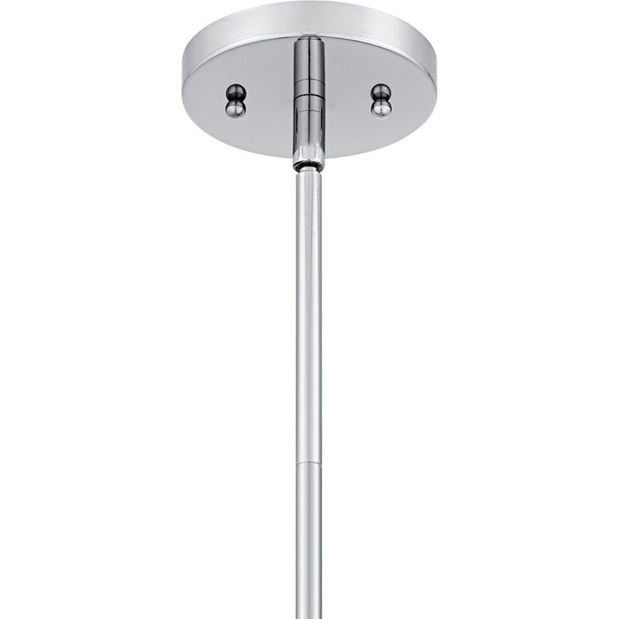 Quoizel Haze 1Light Mini Pendant, Polished Chrome/Clear Ombre Glass