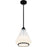 Quoizel Haze 1Light Mini Pendant, Matte Black/Clear Ombre Glass
