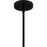 Quoizel Haze 1Light Mini Pendant, Matte Black/Clear Ombre Glass