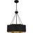 Quoizel Zyler 4 Light Pendant, Matte Black/Metal