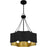 Quoizel Zyler 4 Light Pendant, Matte Black/Metal