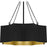 Quoizel Zyler 4 Light Pendant, Matte Black/Metal