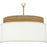 Quoizel Malia 4 Light Pendant, Brushed Gold/White Linen Fabric