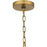 Quoizel Malia 4 Light Pendant, Brushed Gold/White Linen Fabric