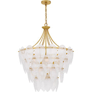 Quoizel Lilestone 7Light Pendant, Gold Leaf/Clear Seedy Glass - QP6766GFL