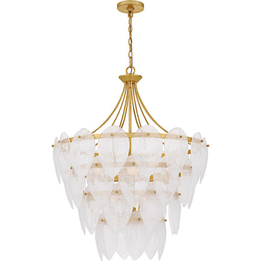 Quoizel Lilestone 7Light Pendant, Gold Leaf/Clear Seedy Glass - QP6766GFL
