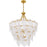 Quoizel Lilestone 7Light Pendant, Gold Leaf/Clear Seedy Glass