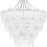 Quoizel Lilestone 7Light Pendant, Silver Leaf/Clear Seedy Glass