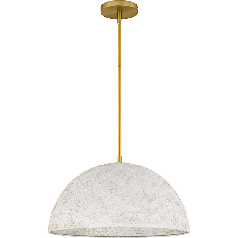 Quoizel Portia 3Light Pendant, Brushed Gold/Metal