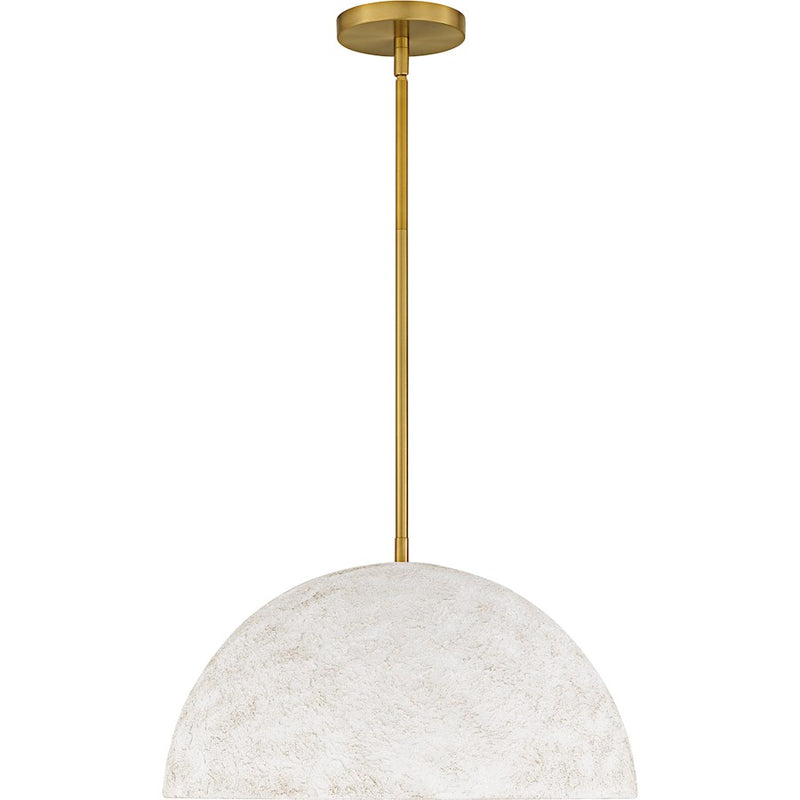 Quoizel Portia 3Light Pendant, Brushed Gold/Metal