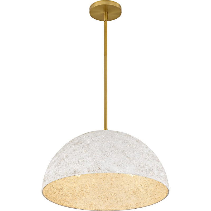 Quoizel Portia 3Light Pendant, Brushed Gold/Metal