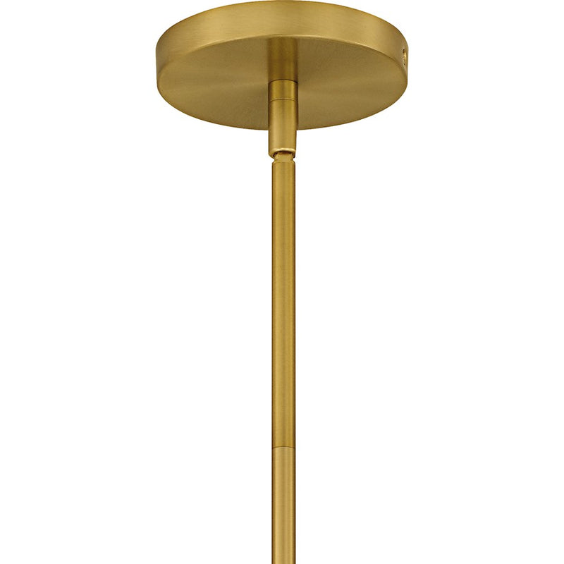 Quoizel Portia 3Light Pendant, Brushed Gold/Metal