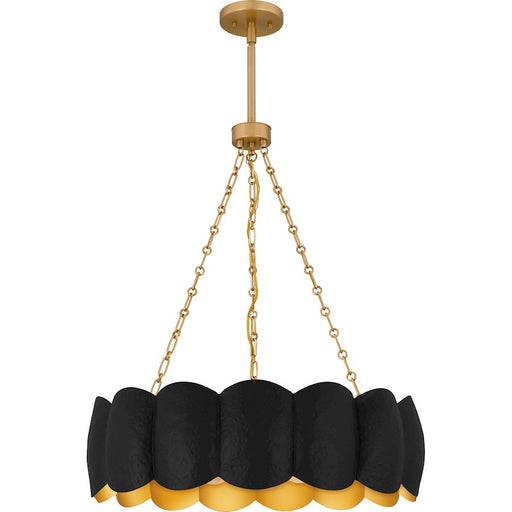 Quoizel Santana 5Light Pendant, Matte Black/Metal - QP6794MBK