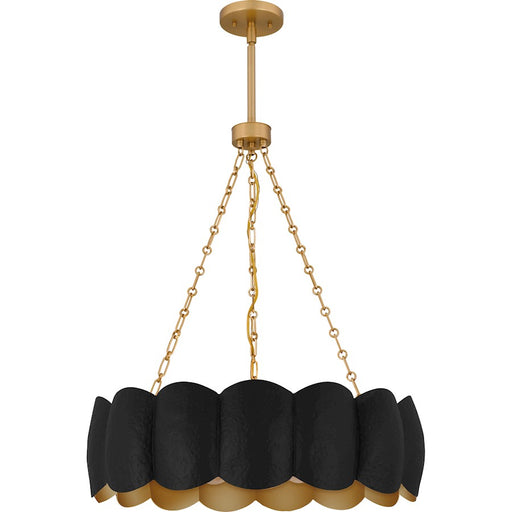 Quoizel Santana 5Light Pendant, Matte Black/Metal