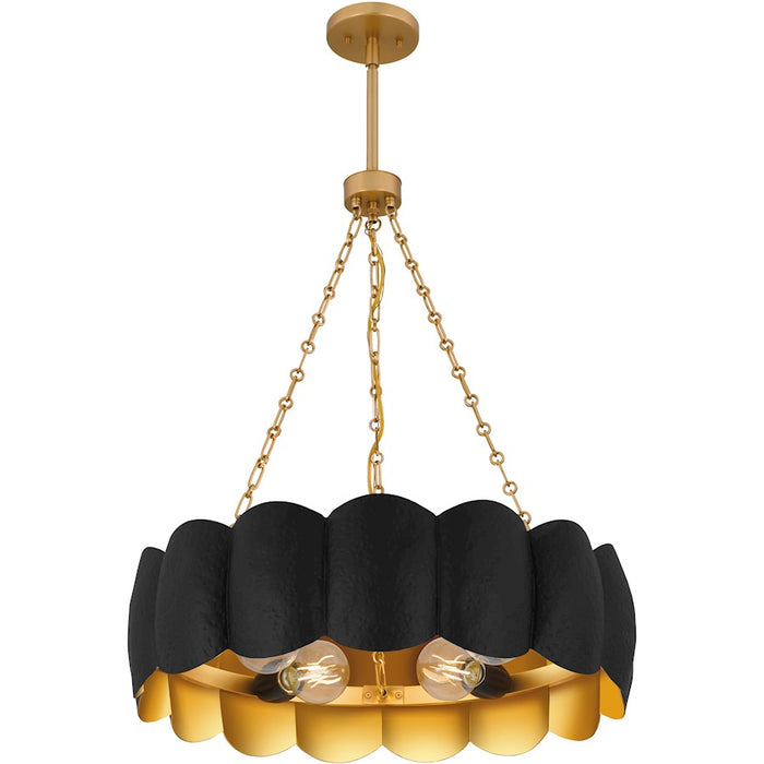 Quoizel Santana 5Light Pendant, Matte Black/Metal
