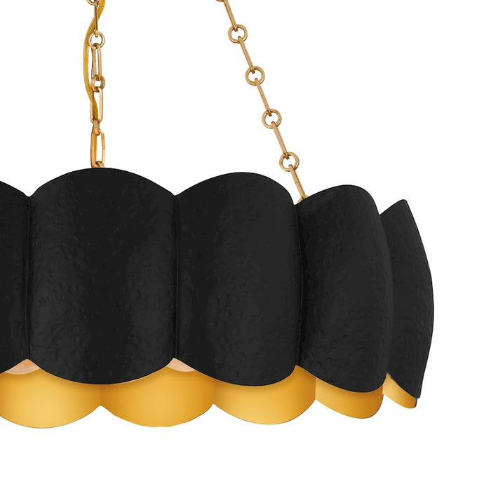 Quoizel Santana 5Light Pendant, Matte Black/Metal