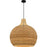 Quoizel Sycamore 4Light Pendant, Matte Black/Rattan - QP6796MBK