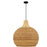 Quoizel Sycamore 4Light Pendant, Matte Black/Rattan