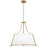 Quoizel Harte 5Light Pendant, Bronze Gold/White Fabric - QP6802BGD