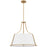 Quoizel Harte 5Light Pendant, Bronze Gold/White Fabric