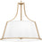 Quoizel Harte 5Light Pendant, Bronze Gold/White Fabric