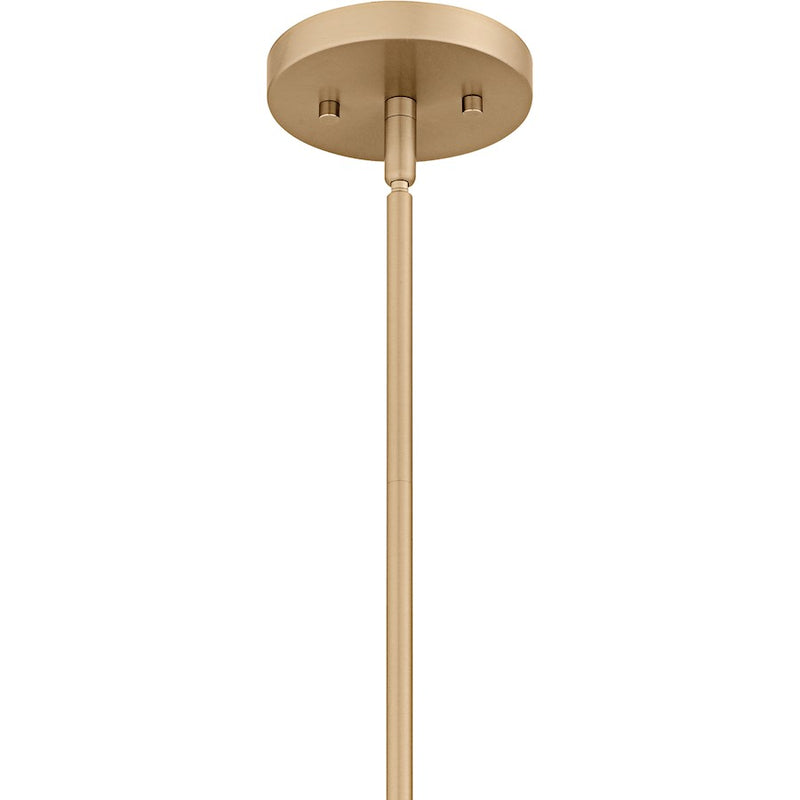 Quoizel Harte 5Light Pendant, Bronze Gold/White Fabric