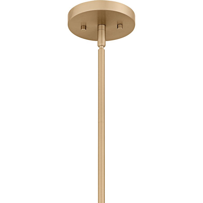 Quoizel Harte 5Light Pendant, Bronze Gold/White Fabric