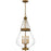 Quoizel Wallace 4Light Pendant, Weathered Brass/Clear Glass
