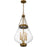 Quoizel Wallace 4Light Pendant, Weathered Brass/Clear Glass