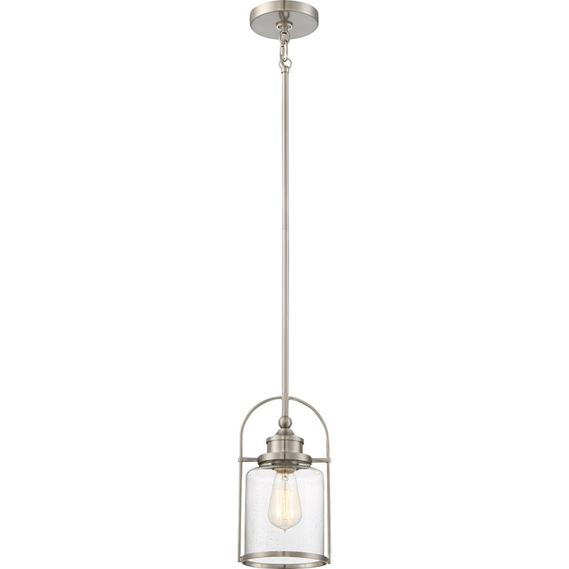 Quoizel Payson 1 Light Mini Pendant, Brushed Nickel