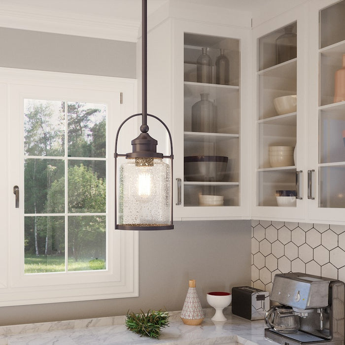 Quoizel Payson 1 Light 6" Mini Pendant, Western Bronze