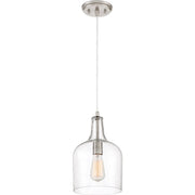 Quoizel 8" Piccolo Mini Pendant, Brushed Nickel