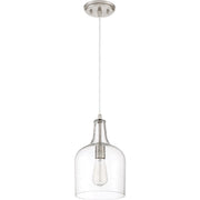 Quoizel 8" Piccolo Mini Pendant, Brushed Nickel