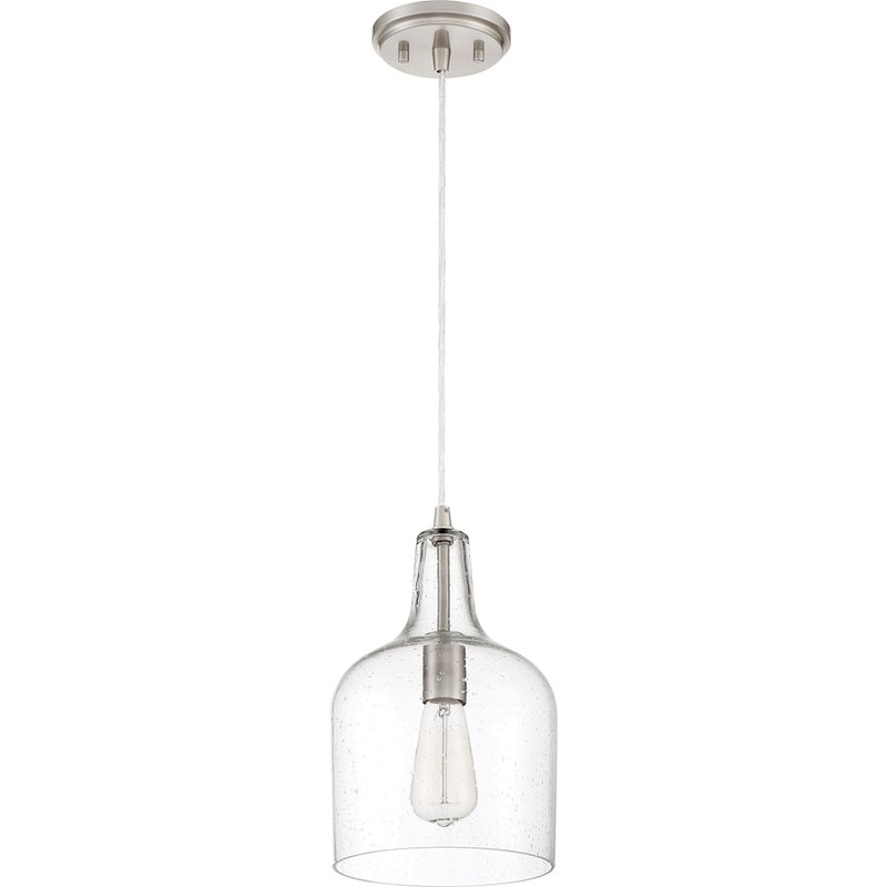 Quoizel 8" Piccolo Mini Pendant, Brushed Nickel