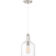 Quoizel 8" Piccolo Mini Pendant, Brushed Nickel