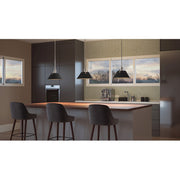 Quoizel Jessup 1 Light Mini Pendant, Antique Nickel/Matte Black