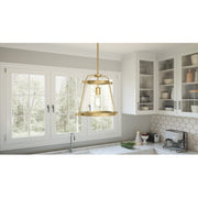 Quoizel Cardiff 1 Light Mini Pendant, Weathered Brass/Clear