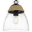 Quoizel Kingstide 1 Light Mini Pendant, Matte Black/Clear Seedy