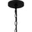 Quoizel Kingstide 1 Light Mini Pendant, Matte Black/Clear Seedy